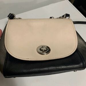 Coach Faye colorblock leather shoulder bag